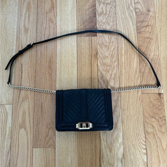 Rebecca Minkoff Chevron quilted love crossbody bag - Picture 1 of 4